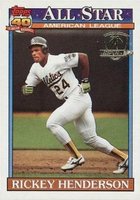 1991 Topps Desert Shield #391 Rickey Henderson Baseball Card