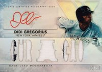 2015 Topps Triple Threads Autograph Relics #DG3 Didi Gregorius Baseball Card