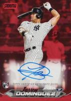 2024 Topps Stadium Club Base Autographs #SCBAJDO Jasson Dominguez Red Foil Baseball Card