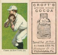 1909 Croft's Cocoa # Hal Chase Baseball Card