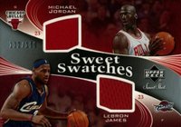 2006 Upper Deck Sweet Shot Sweet Swatches Dual #SSDJJ LeBron James/Michael Jordan Basketball Card
