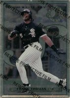 1996 Leaf Steel #1 Frank Thomas w/Coating Baseball Card