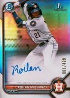 2022 Bowman Chrome Prospect Autographs #CPARM Roilan Machandy Refractor Baseball Card