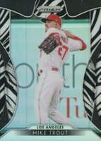 2019 Panini Prizm #192 Mike Trout Zebra Stripes Prizm Baseball Card