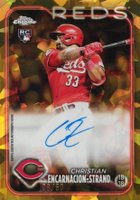 2024 Topps Chrome Sapphire Chrome Sapphire Autographs #CSACE Christian Encarnacion-Strand Gold Baseball Card