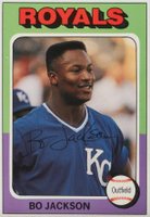 1991 Superstar & Rookie Special Repli-Cards #8 Bo Jackson Hand Cut Baseball Card