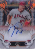 2019 Topps High Tek Autographs #MT Mike Trout Orange Baseball Card