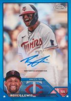 2023 Topps Chrome Update Autograph #ACRL Royce Lewis Blue Baseball Card