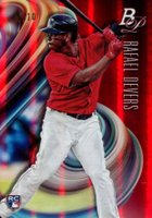 2018 Bowman Platinum #2 Rafael Devers Batting-Red Baseball Card