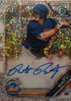2019 Bowman Draft Chrome Draft Picks Autograph #CDABB Brett Baty Sparkles Refractor Baseball Card