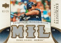 2006 Upper Deck Exquisite Collection Exquisite Memorabilia #RMPF2 Prince Fielder Gold Baseball Card