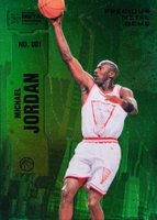 2022 Skybox Metal Universe Champions #1 Michael Jordan Green Precious Metal Gems Basketball Card