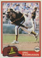 1981 Topps #342 Eric Ramussen Double print Baseball Card