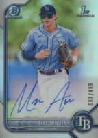 2022 Bowman Chrome Prospect Autographs #CPAMA Mason Auer Refractor Baseball Card