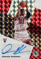 2019 Panini Mosaic Autographs Mosaic #AMDRM Dennis Rodman Basketball Card