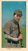 1909 White Borders Ghosts, Miscuts, Proofs, Blank Backs & Oddities #168 Johnny Evers Batting-Cubs On Shirt Baseball Card