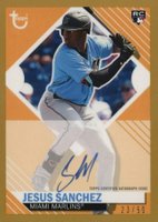 2021 Topps Brooklyn Collection Autograph #JSA Jesus Sanchez Gold Baseball Card