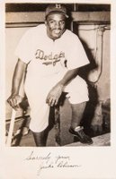 1950 JJK Copyart Postcards # Jackie Robinson Baseball Card