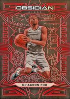 2022 Panini Obsidian #122 DE'Aaron Fox Electric Etch Red Basketball Card