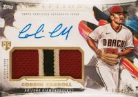 2023 Topps Inception Inception Autograph Patch #IAPCCA Corbin Carroll Baseball Card