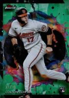 2024 Topps Finest #255 Colton Cowser Green Refractor Baseball Card