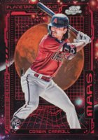 2023 Topps Cosmic Chrome Planetary Pursuit #4 Corbin Carroll Mars Baseball Card