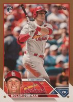 2023 Topps #16 Nolan Gorman Gold Baseball Card