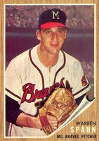 1962 Topps #100 Warren Spahn Baseball Card
