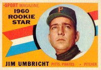 1960 Topps #145 Jim Umbricht Rookie Star Baseball Card