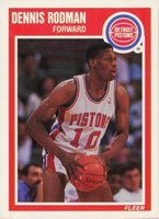 1989 Fleer #49 Dennis Rodman Basketball Card