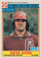 1984 Ralston Purina Hand Cut #4 Pete Rose Baseball Card