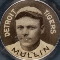 1910 Sweet Caporal Pins # George Mullin Large letters Baseball Card