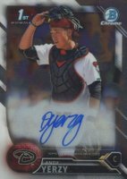2016 Bowman Draft Chrome Draft Picks Autographs #CDAAY Andy Yerzy Baseball Card