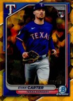 2024 Bowman Chrome Sapphire Edition #65 Evan Carter Gold Baseball Card