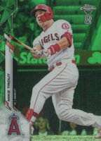2020 Topps Chrome #1 Mike Trout Green Refractor Baseball Card