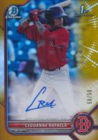 2022 Bowman Chrome Prospect Autographs #CPACRL Ceddanne Rafaela Gold Refractor Baseball Card