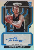 2021 Panini Prizm Rookie Signatures #RSFRW Franz Wagner Silver Prizm Basketball Card