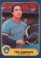 1986 Fleer #503 Ted Simmons Baseball Card