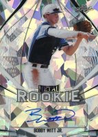 2020 Leaf Metal Rookie Autograph #MRBWJ Bobby Witt Jr. Silver Crystal Baseball Card