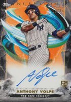 2023 Topps Inception Rookie & Emerging Stars Autographs #BRESAV Anthony Volpe Orange Baseball Card