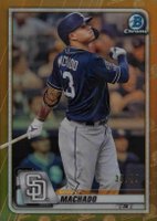 2020 Bowman Chrome #2 Manny Machado Gold Refractor Baseball Card