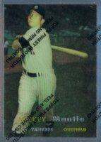 1996 Topps Mantle Finest #7 1957 Topps Reprint w/Coating Baseball Card