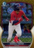 2023 Bowman Mega Box Chrome #107 Marcelo Mayer Gold Baseball Card