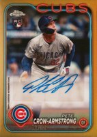 2024 Topps Chrome Update Chrome Baseball Update Series Autographs #ACPC Pete Crow-Armstrong Gold Refractor Baseball Card