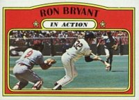 1972 Topps #186 Ron Bryant In Action Baseball Card