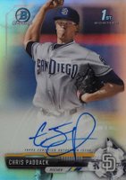 2017 Bowman Chrome Prospect Autograph #CP Chris Paddack Refractor Baseball Card