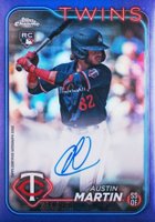 2024 Topps Chrome Update Chrome Baseball Update Series Autographs #RAAM Austin Martin Purple Refractor Baseball Card
