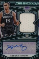2022 Panini Obsidian #223 Keegan Murray Jersey Autograph-Electric Etch Purple Basketball Card