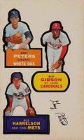 1968 Topps Action All-Star Stickers # Bob Gibson/Bud Harrelson/Gary Peters Baseball Card