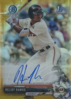 2017 Bowman Draft Chrome Draft Picks Autographs  #CDAHR  Heliot Ramos Gold Refractor Baseball Card